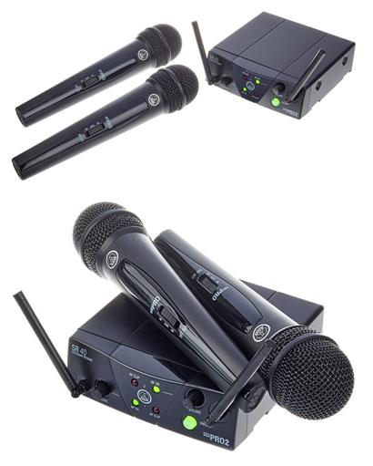 Para buscar refugio borde Tristemente Review Micrófonos Inalámbricos Handheld AKG WMS 40 Mini Dual Vocal. ¿Dónde  Comprarlo? - Sonidoteca Microfonos